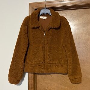 Thread & Supply Fluffy Brown Jacket